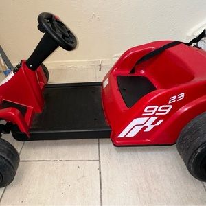 Kalee red asphalt racer go kart powered ride on